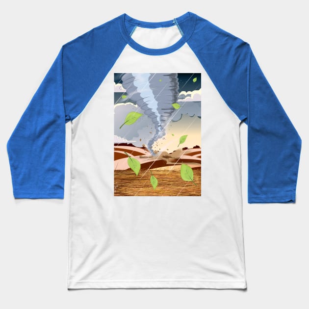 Twister Baseball T-Shirt by nickemporium1